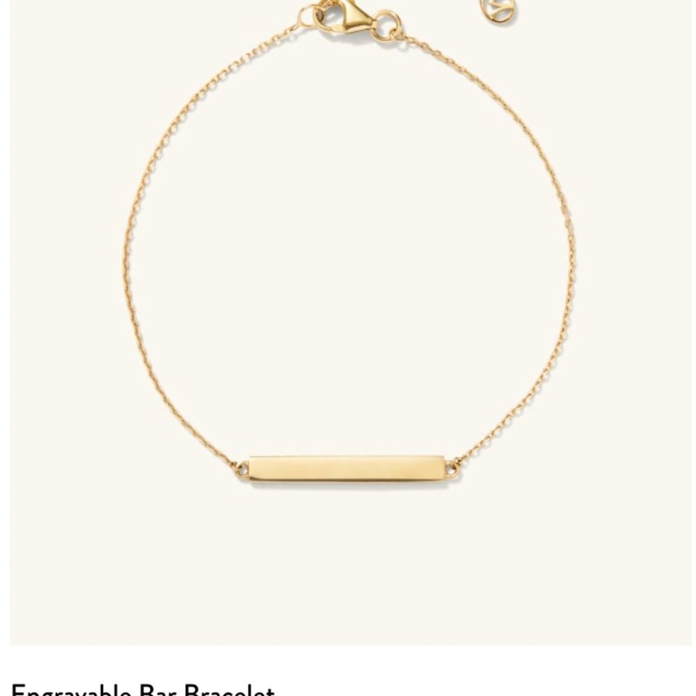 Mejuri Gold Bar Chain Bracelet